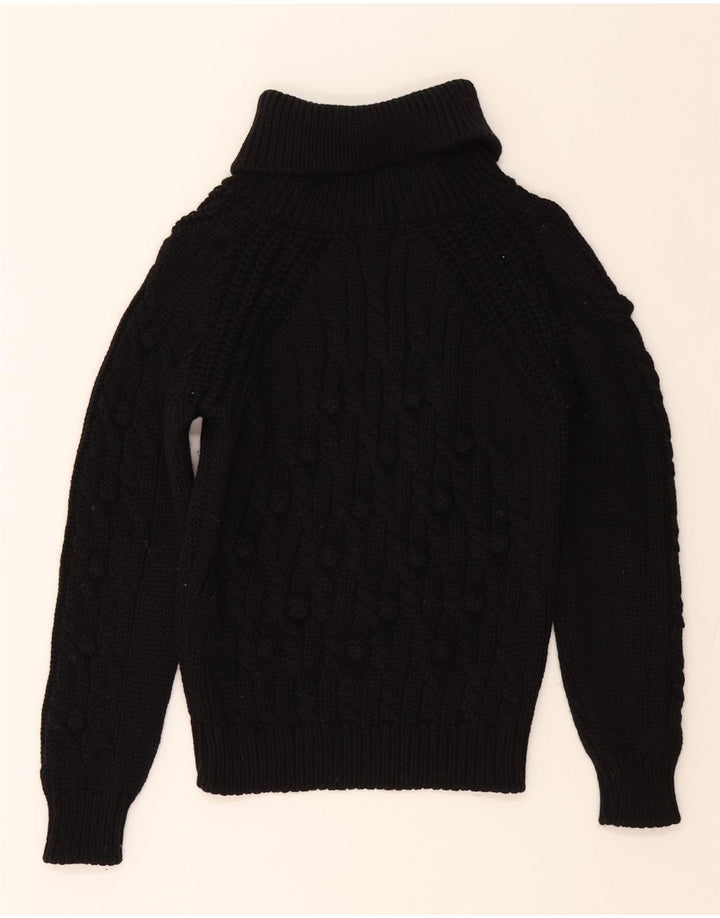 VINTAGE Womens Roll Neck Jumper Sweater UK 10 Small Black Vintage Vintage and Second-Hand Vintage from Messina Hembry 