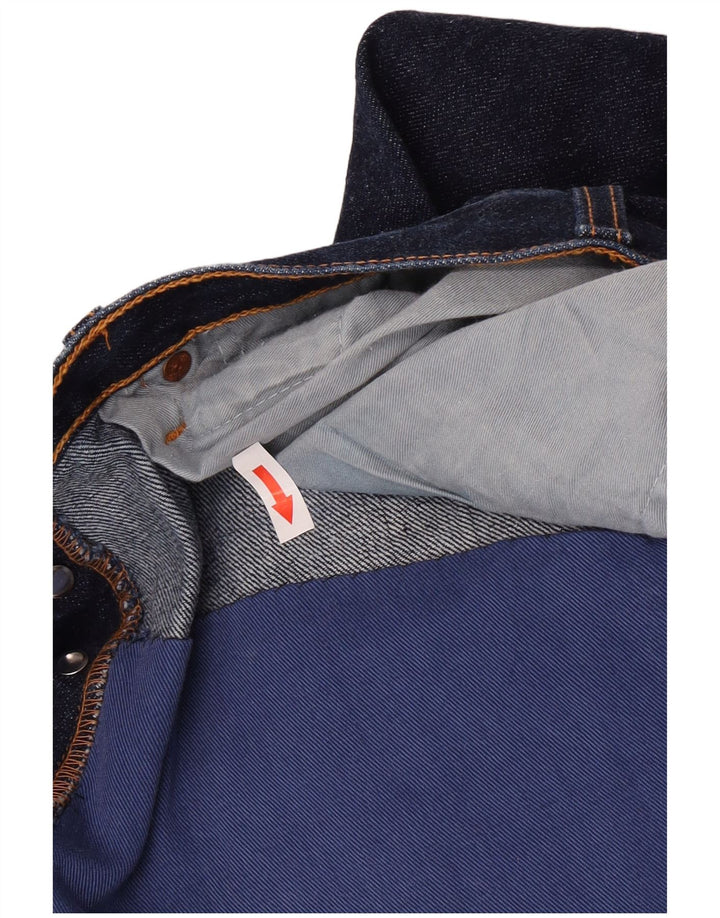 Męskie dżinsy Levi's 501 Straight W28 L34 Granatowa bawełna