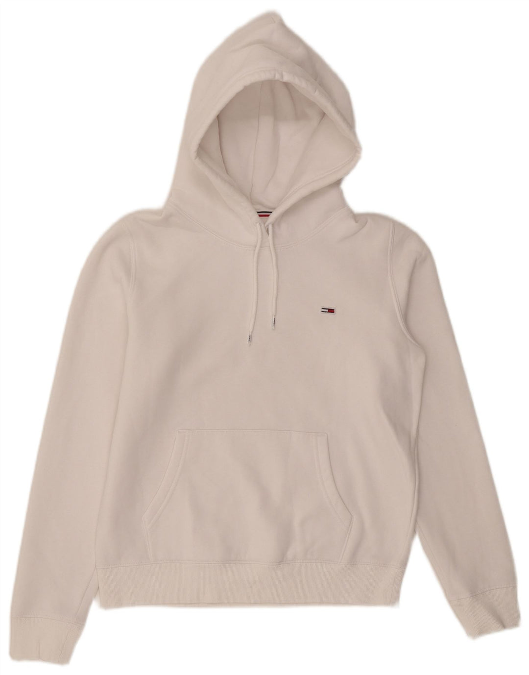 Damski sweter oversize z kapturem TOMMY HILFIGER UK 10, mały, biały