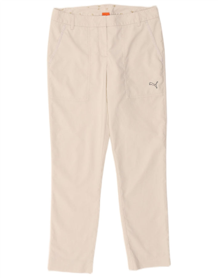 Damskie spodnie Chino Puma Slim UK 10 Small W32 L28 Biały poliester