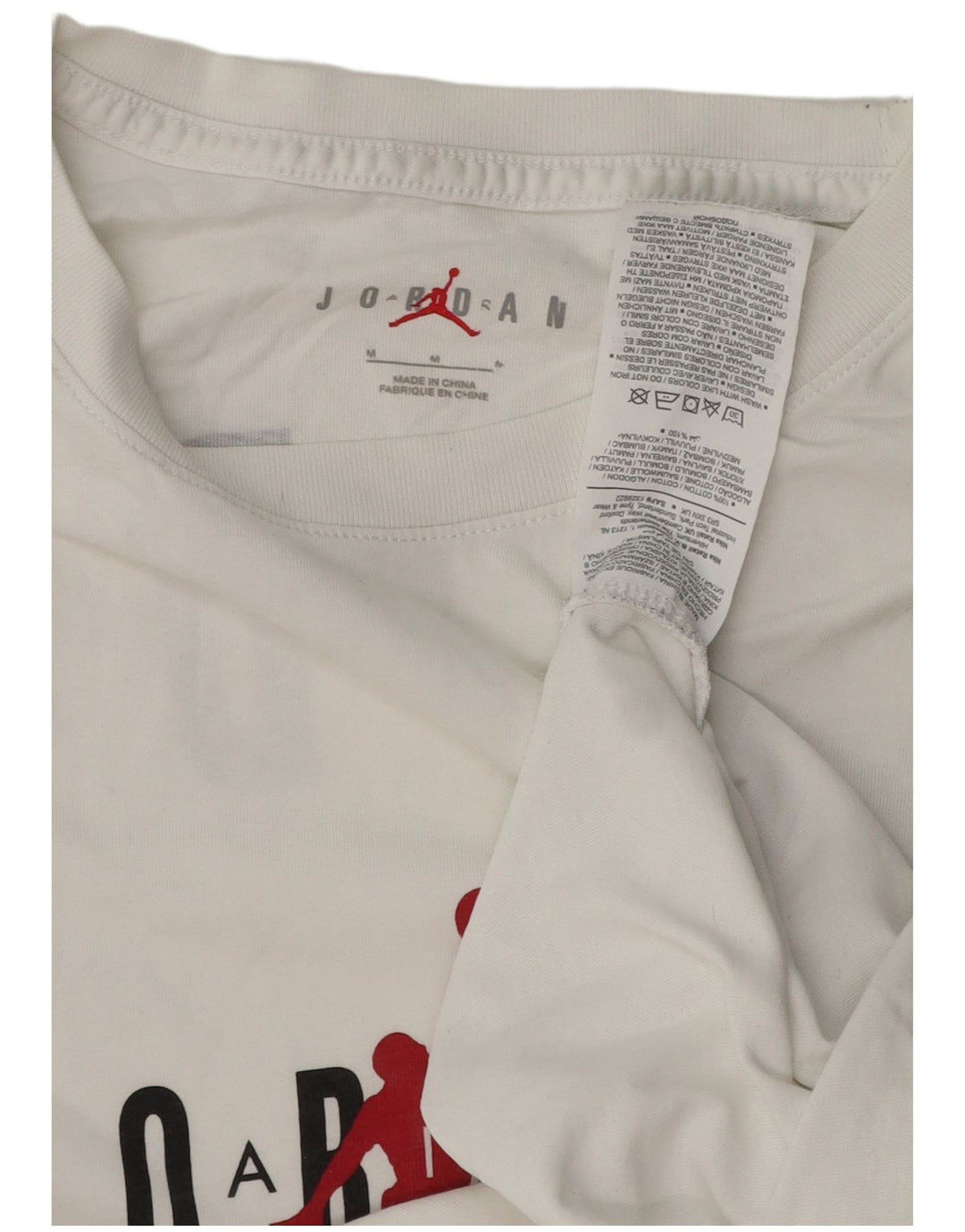 Męska koszulka z grafiką JORDAN, średnia, biała bawełna