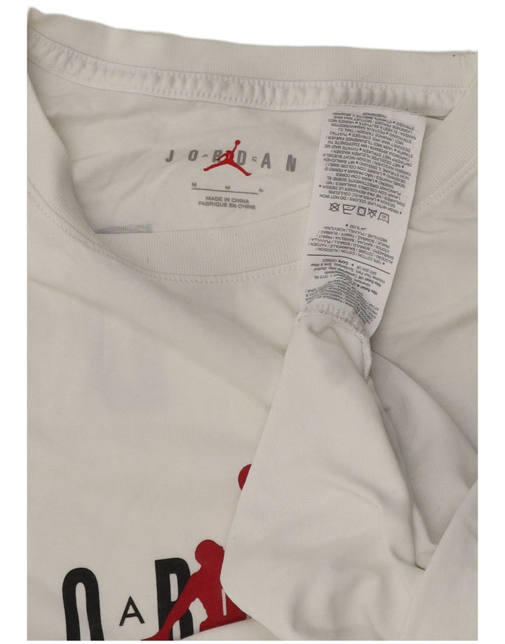 Męska koszulka z grafiką JORDAN, średnia, biała bawełna