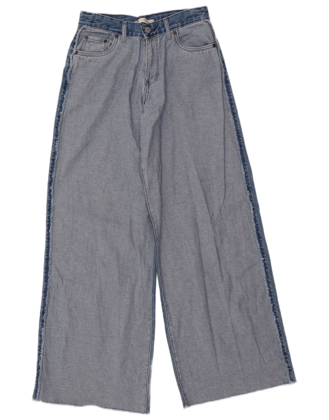 Dżinsy dziewczęce LEVI'S z szerokimi nogawkami 13-14 lat W26 L31 Niebieska bawełna z blokami kolorów