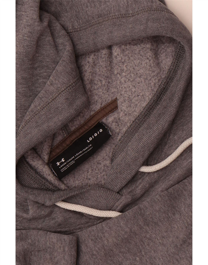 Męski sweter z kapturem Under Armour z grafiką, duży, szary, nakrapiany