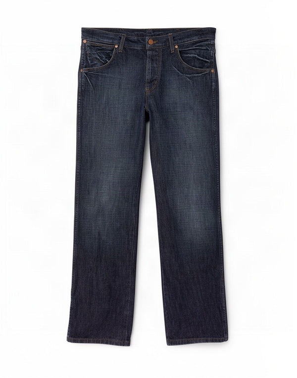 Damskie jeansy Wrangler Kane Straight W30 L32 Granatowe, bawełniane
