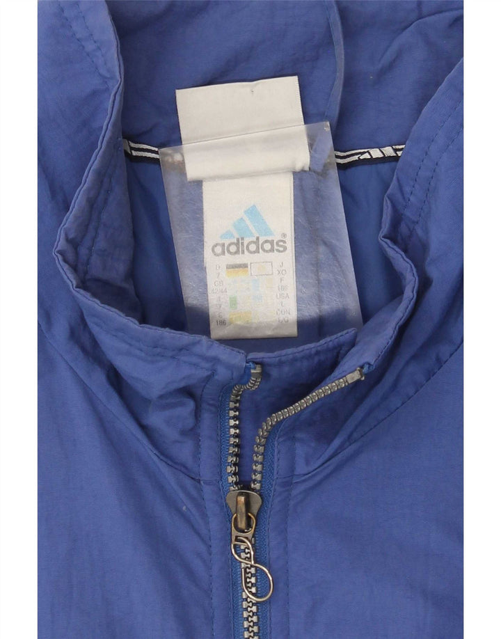Męska kurtka wiatrówka Adidas UK 42/44 Duży niebieski poliester