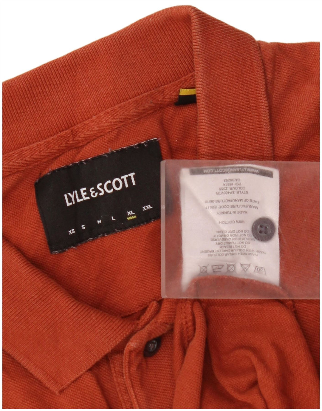 Męska koszulka polo Lyle & Scott XL, pomarańczowa, bawełniana