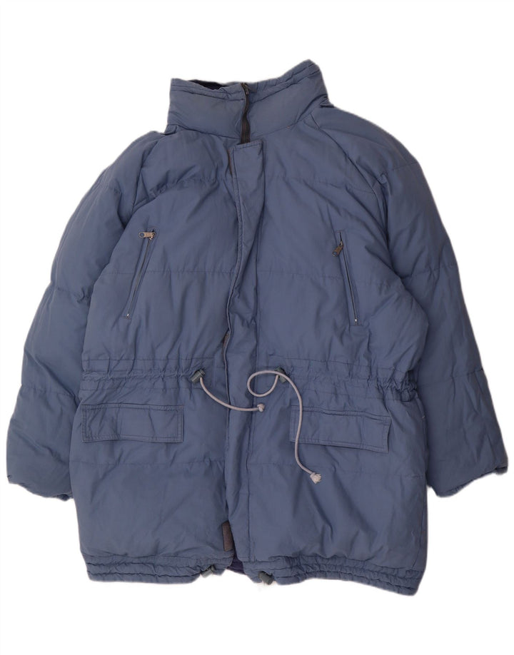 DIADORA Męska, dwustronna, wyściełana kurtka o luźnym kroju, UK 38, średnia niebieska bawełna