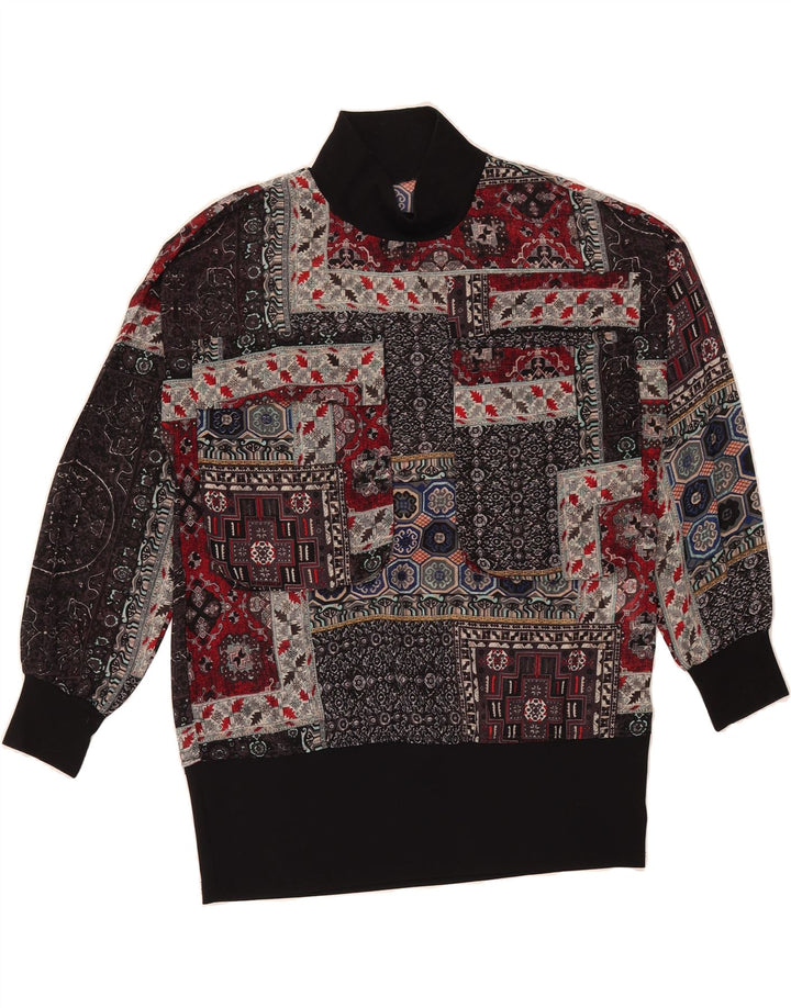 VINTAGE Womens Turtle Neck Jumper Sweater UK 16 Large Multicoloured Vintage Vintage and Second-Hand Vintage from Messina Hembry 