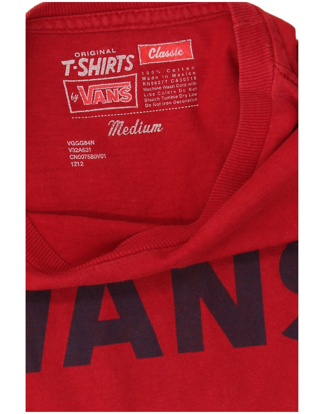 Męski T-shirt Vans Classic Graphic Top, średnio czerwony, bawełniany
