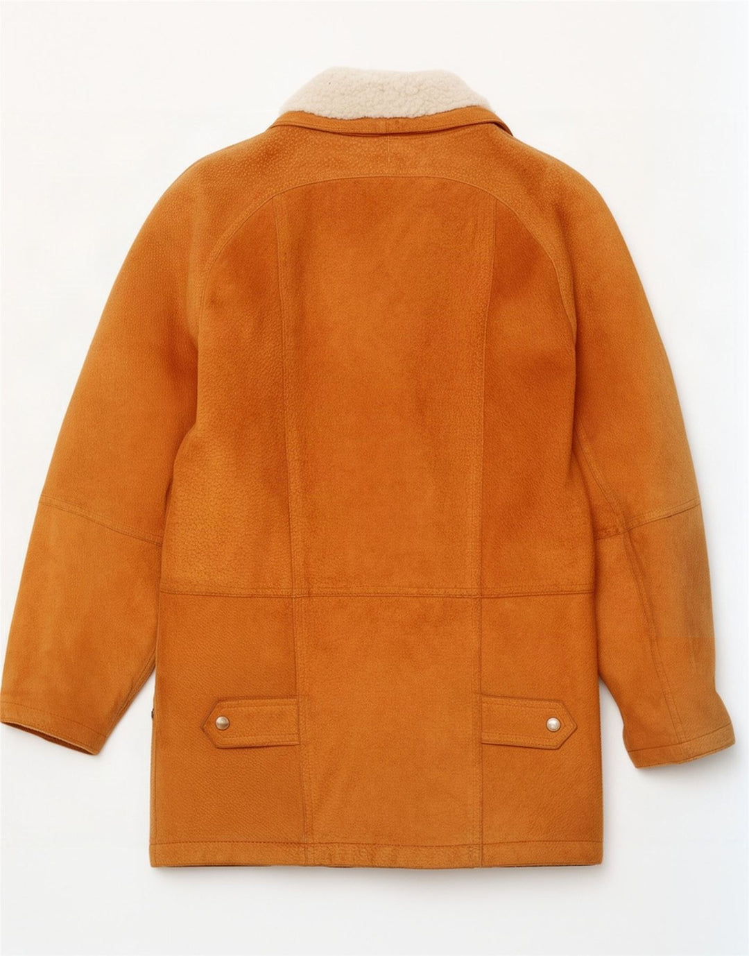Vintage damska kurtka zamszowa oversize UK 12 w kolorze średniej beżowej skóry