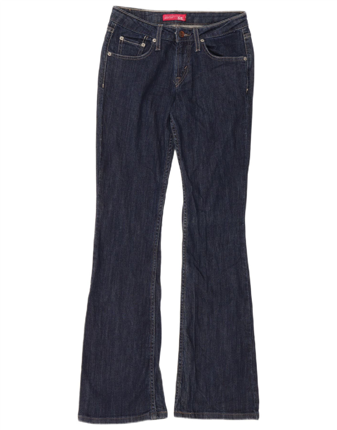 Damskie jeansy Levi's 518 Super Low Bootcut US 3 Small W28 L31 Granatowe