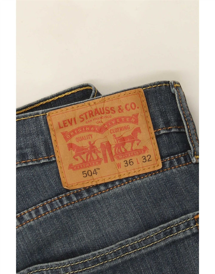Męskie jeansy Levi's 504 Straight W36 L27 Niebieskie bawełniane