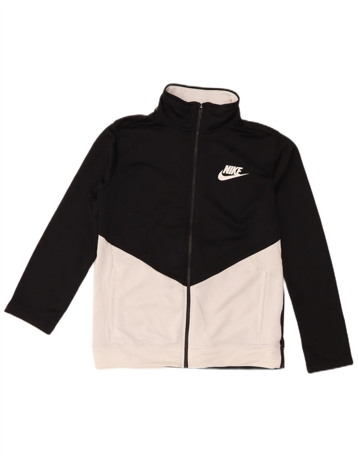 Chłopięca kurtka dresowa Nike na 12-13 lat, duża, czarna, z blokami kolorów