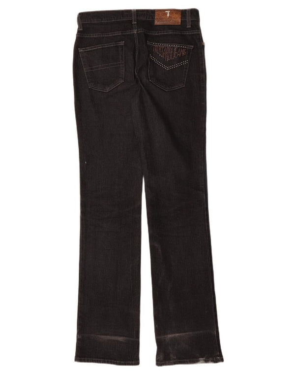 Damskie jeansy Bootcut Trussardi IT 42 Medium W26 L33 Czarna bawełna