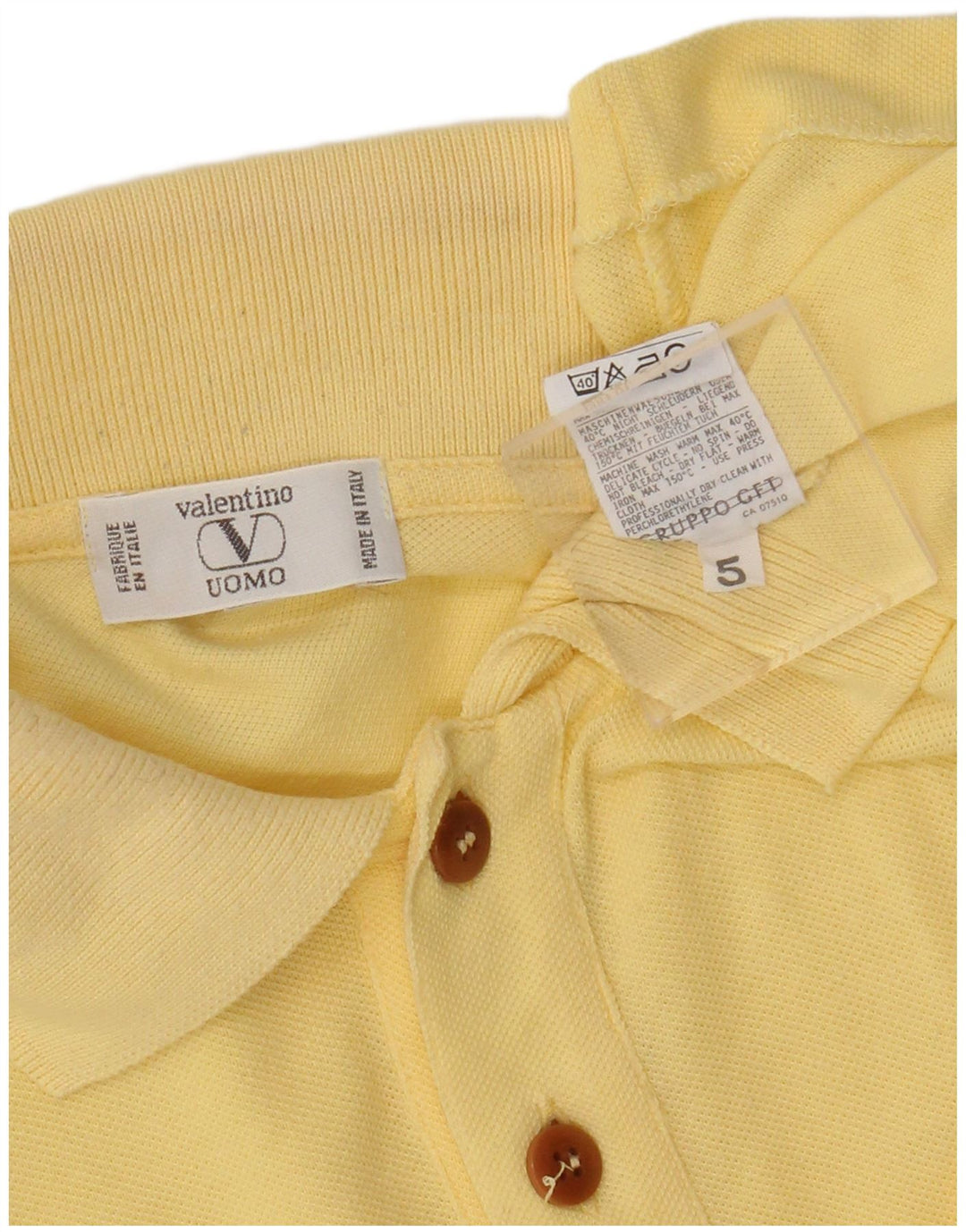 Męska koszulka polo Valentino, duża, żółta, bawełniana