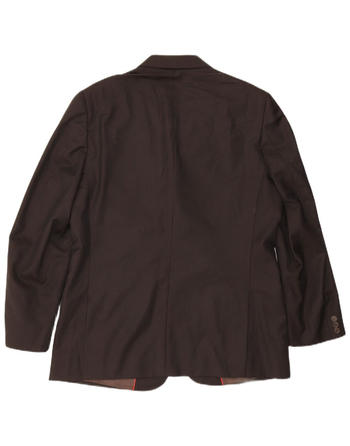 Męska marynarka zapinana na 3 guziki Massimo Dutti UK 42 XL Brązowa wełna