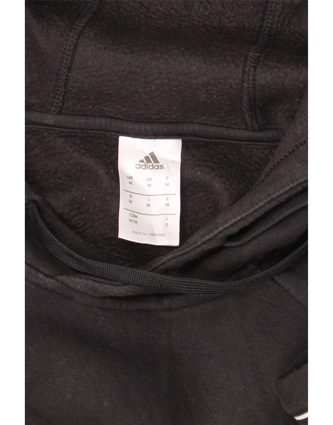 Męska bluza z kapturem Adidas, średnia czarna bawełna