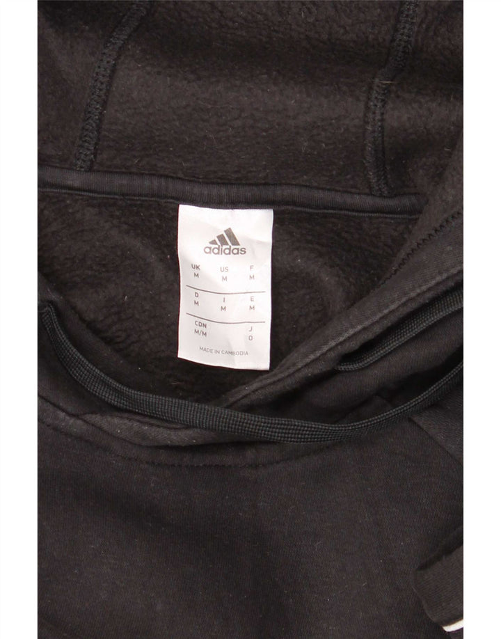 Męska bluza z kapturem Adidas, średnia czarna bawełna