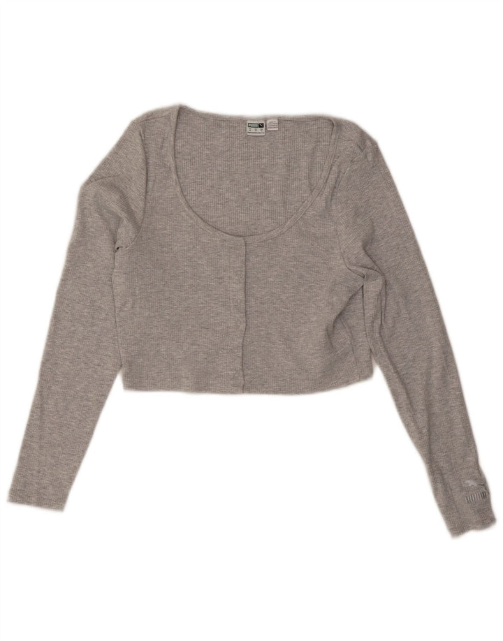 Damski krótki top Puma z długim rękawem UK 18 XL, szary