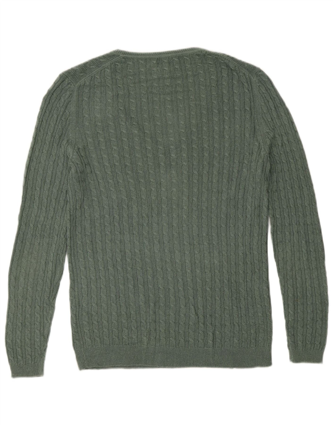Sweter damski Massimo Dutti z dekoltem w kształcie litery V, UK 10 Small, zielony z wiskozy