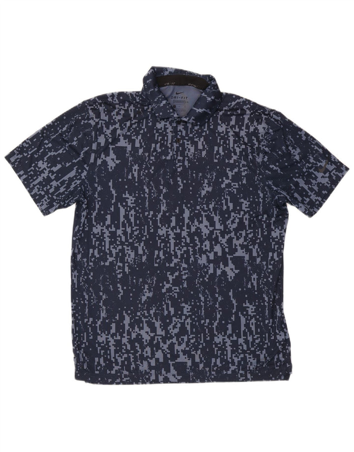 Męska koszulka polo Nike Standard Fit, średni granatowy, geometryczny poliester