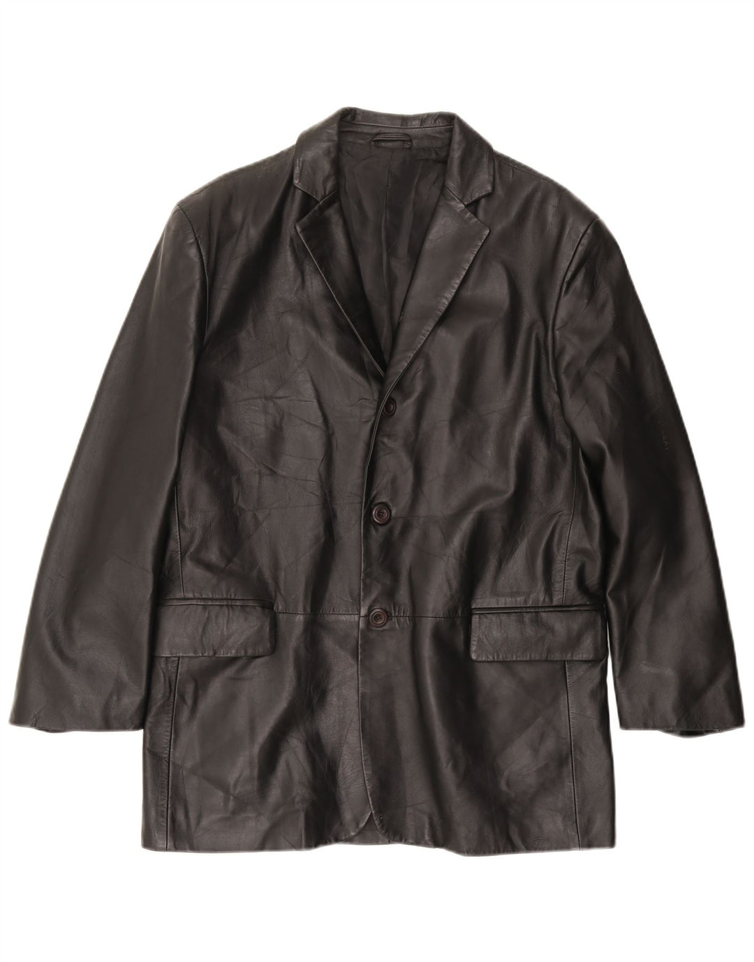 Męska kurtka skórzana VINTAGE IT 50 duża czarna skóra