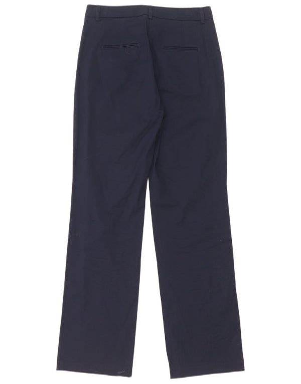 Spodnie damskie Benetton Straight Chino UK 8 Small W28 L31 Granatowa bawełna