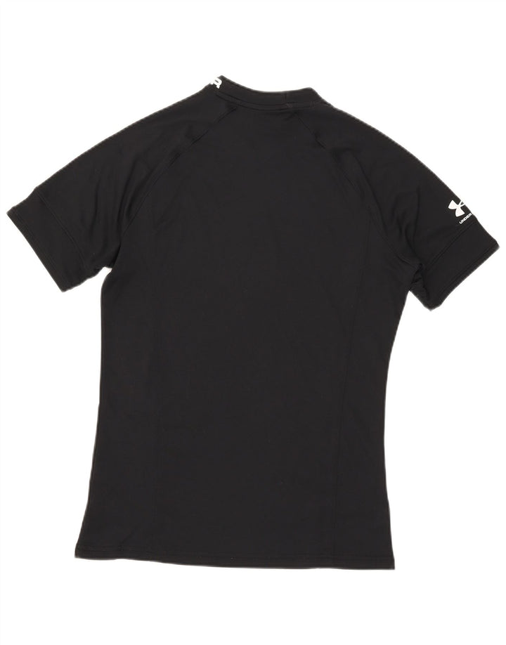 Męski T-shirt z grafiką Under Armour Heat Gear, średni czarny poliester