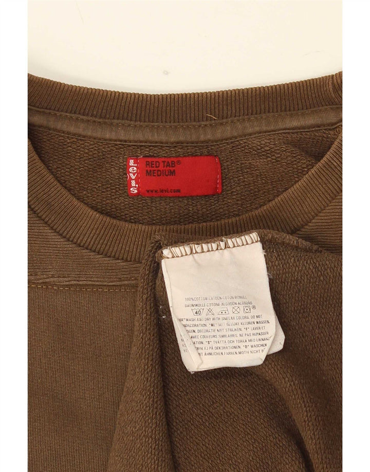 Męska bluza Levi's z grafiką o regularnym kroju, średnia brązowa bawełna