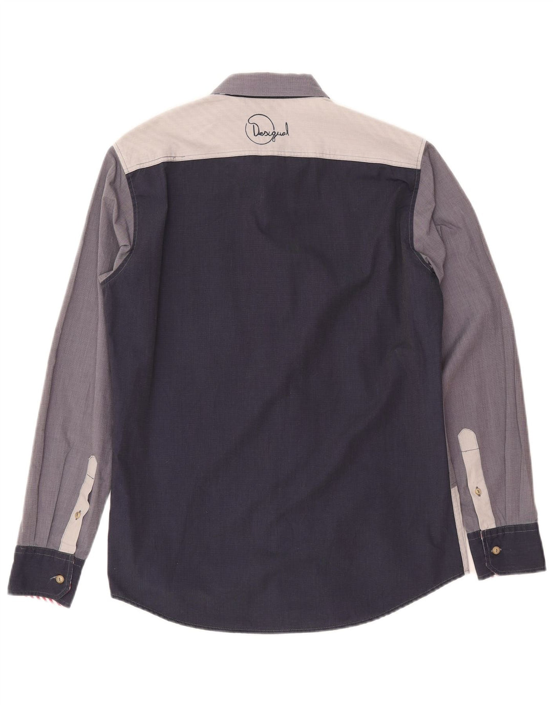 DESIGUAL Męska koszula graficzna, bawełniana, w kolorze średniego granatu