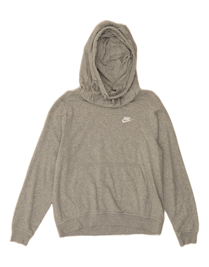 NIKE Womens Hoodie Jumper UK 14 Medium Grey Cotton Vintage Nike and Second-Hand Nike from Messina Hembry 