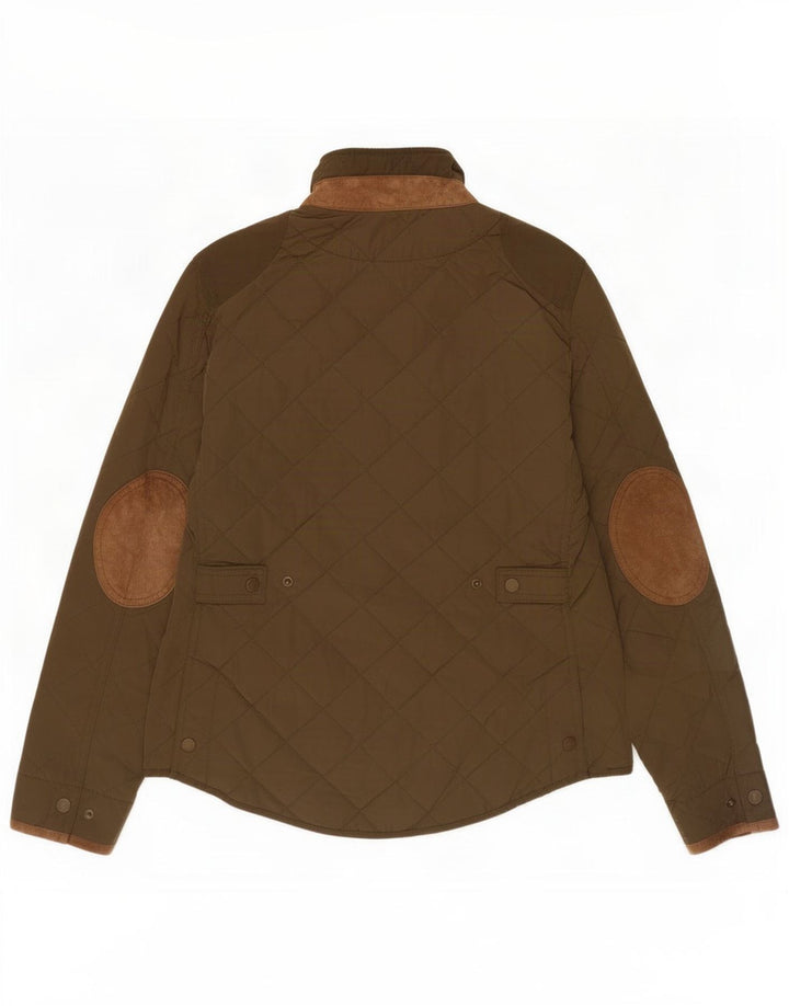 Damska pikowana kurtka Massimo Dutti UK 14, średni nylon khaki