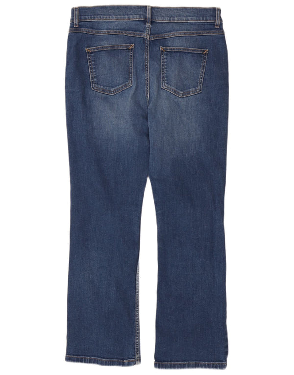Marks & Spencer Damskie jeansy Slim Bootcut UK 14, duże, W34 L28, niebieska bawełna