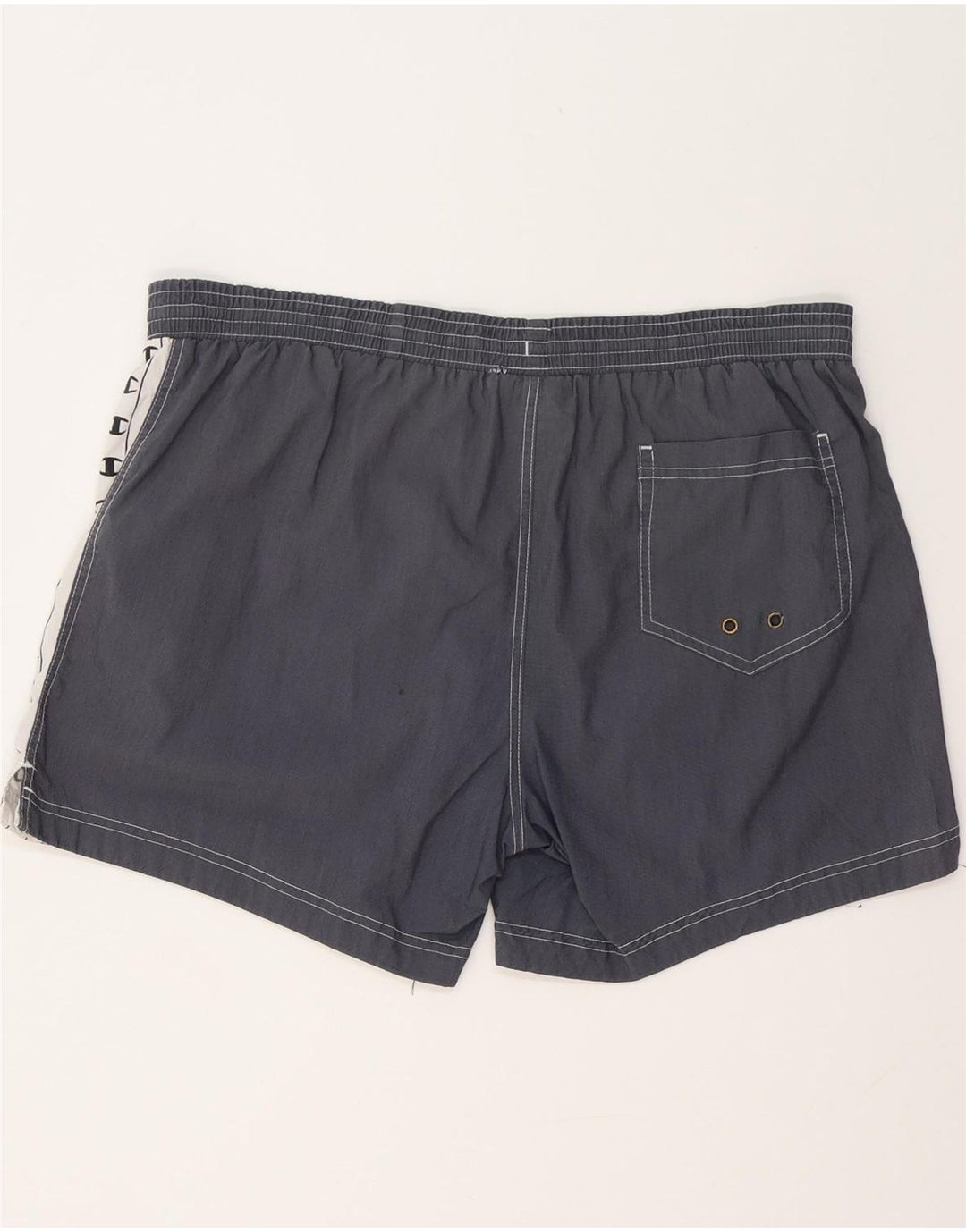 Męskie spodenki kąpielowe Champion Graphic XL, granatowe, bawełniane z blokami kolorów