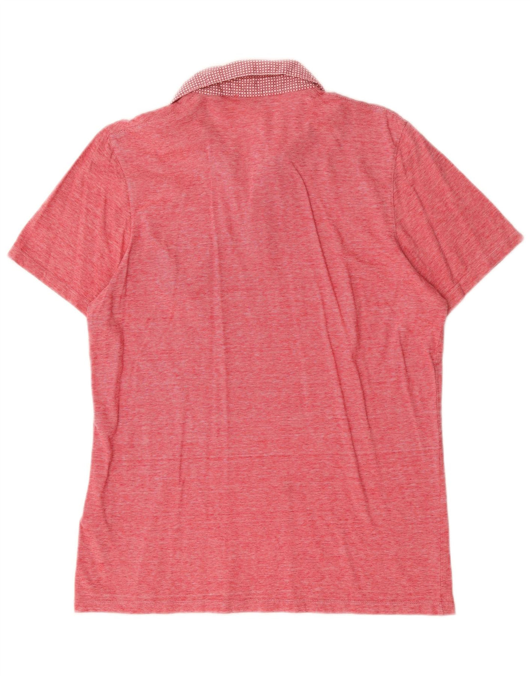 TED BAKER Mens Polo Shirt Size 3 Medium Red Flecked Cotton