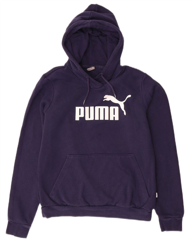 Damski sweter z kapturem i grafiką PUMA UK 12, średni granatowy poliester
