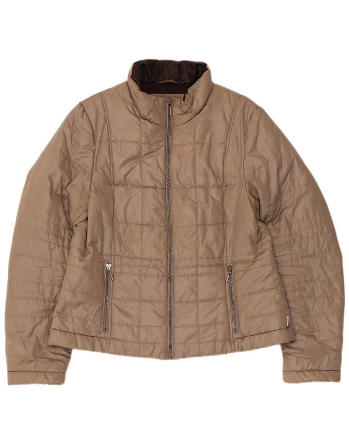 Damska ocieplana kurtka Geox Respira UK 18 XL, beżowy poliester