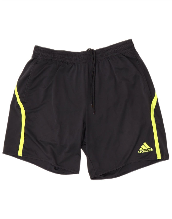 Męskie spodenki sportowe Adidas Climacool, duże, czarne, z blokami kolorów, z poliestru