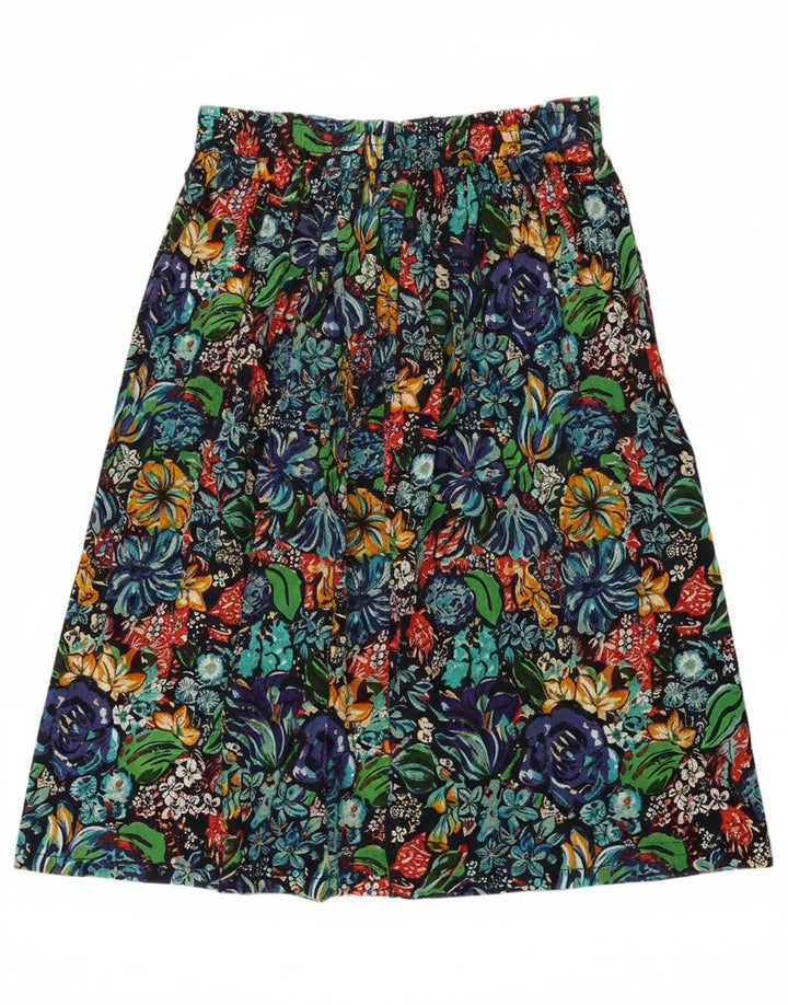 VINTAGE Womens Pleated Skirt Medium W32  Multicoloured Floral