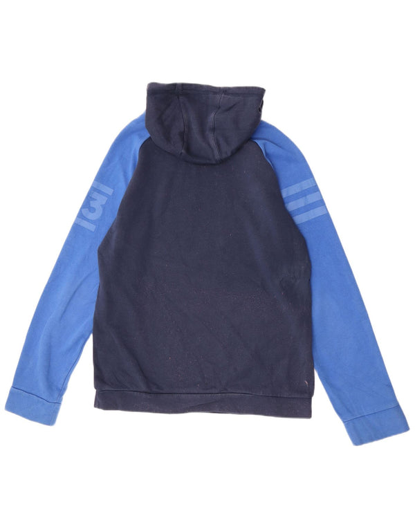 Męska bluza z kapturem Adidas Graphic, mała, granatowa, z blokami kolorów