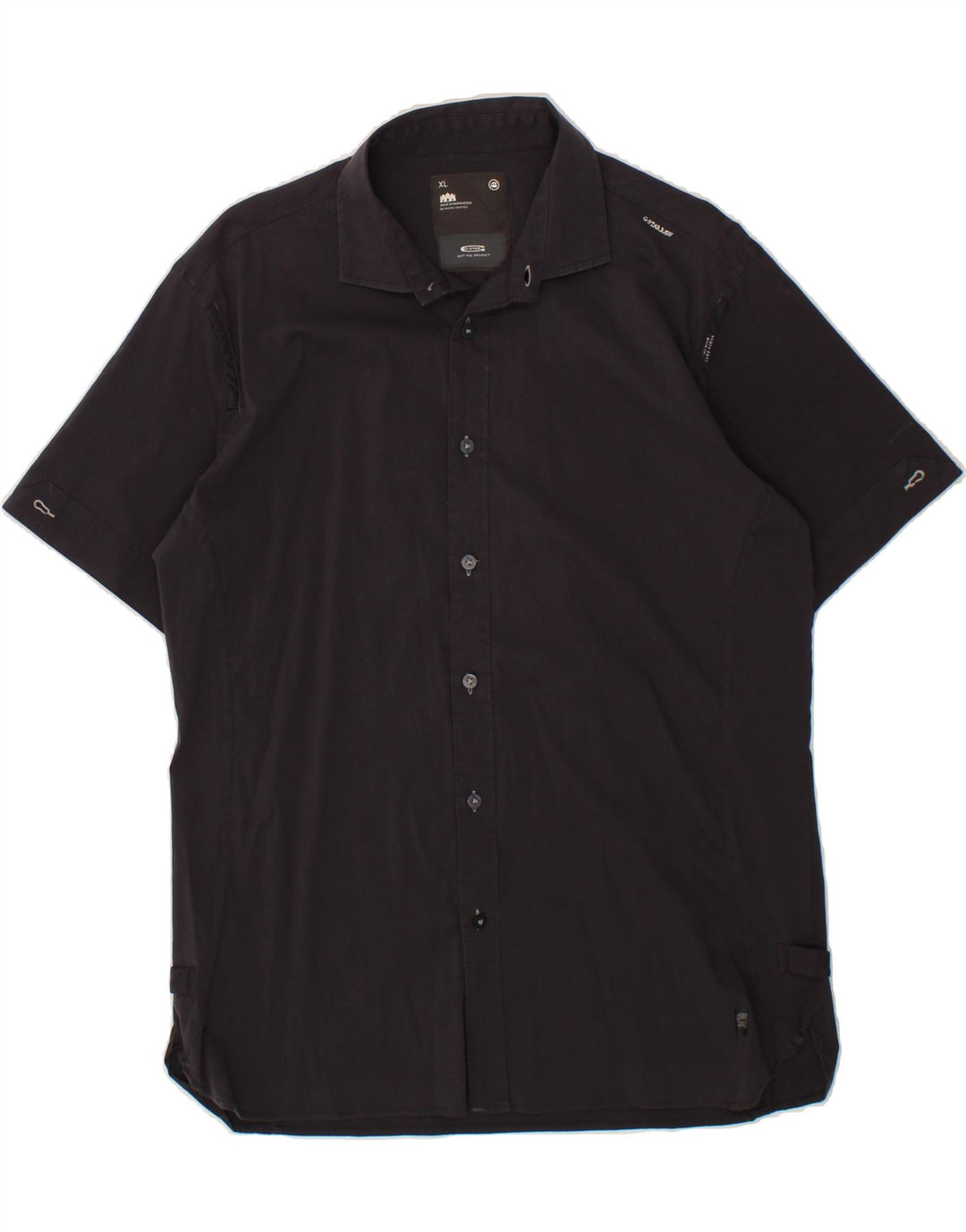 G-STAR Mens Short Sleeve Shirt XL Grey Cotton Vintage G-Star and Second-Hand G-Star from Messina Hembry 