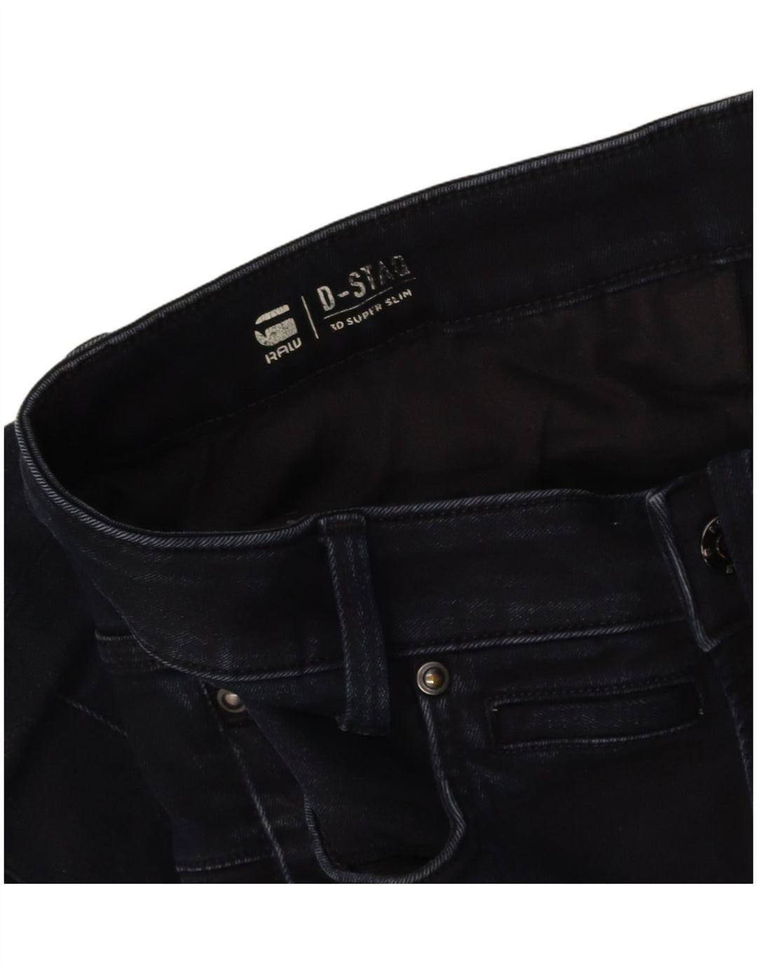 G-STAR Mens Super Slim Jeans W33 L32 Navy Blue Cotton