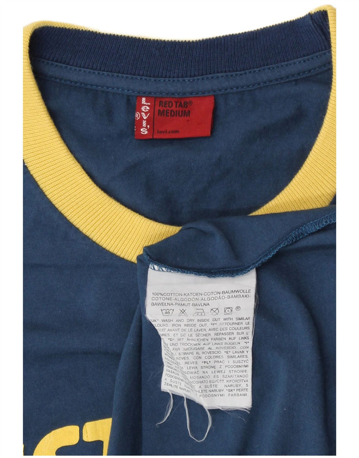 Męski T-shirt z grafiką Levi's, średni, granatowy, bawełniany