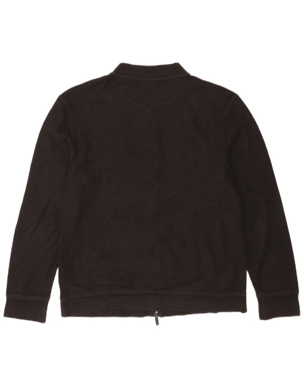 Massimo Dutti Mens Cardigan Sweater Large Black Cotton