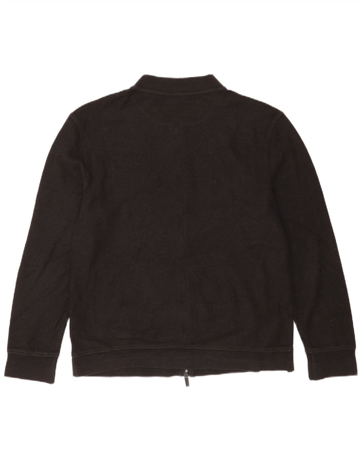 Męski sweter rozpinany Massimo Dutti, duży, czarny, bawełniany