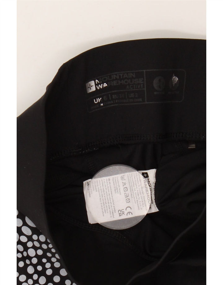 Damskie legginsy Mountain Warehouse UK 6 XS, poliamid w czarne cętki