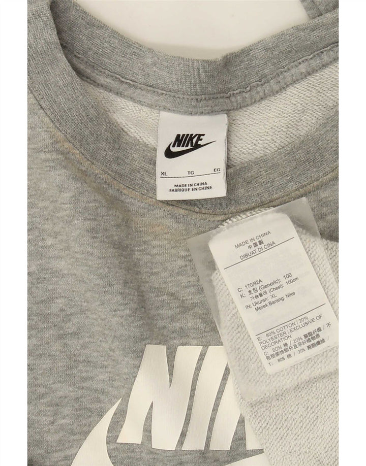 Damska bluza dresowa Nike Graphic Oversize UK 18 XL, szara, nakrapiana