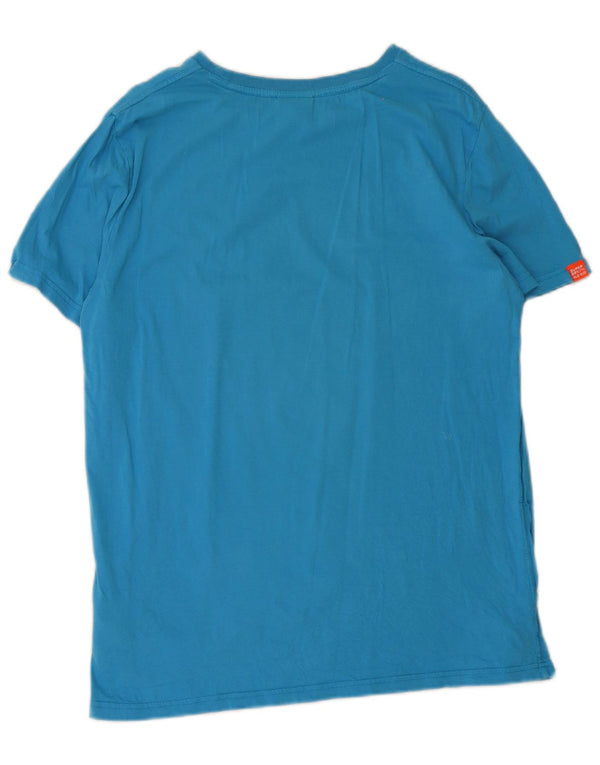 Superdry Mens T-Shirt Top 2XL Blue Cotton