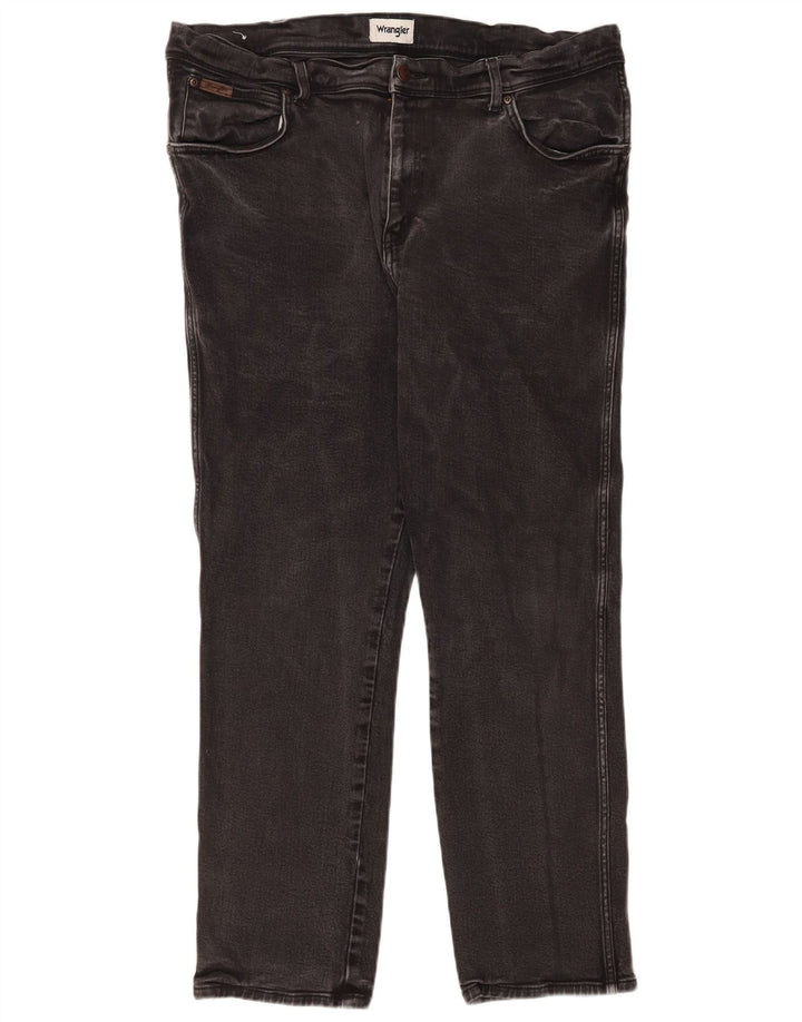 Męskie jeansy Wrangler Texas Straight W42 L32 Szara bawełna
